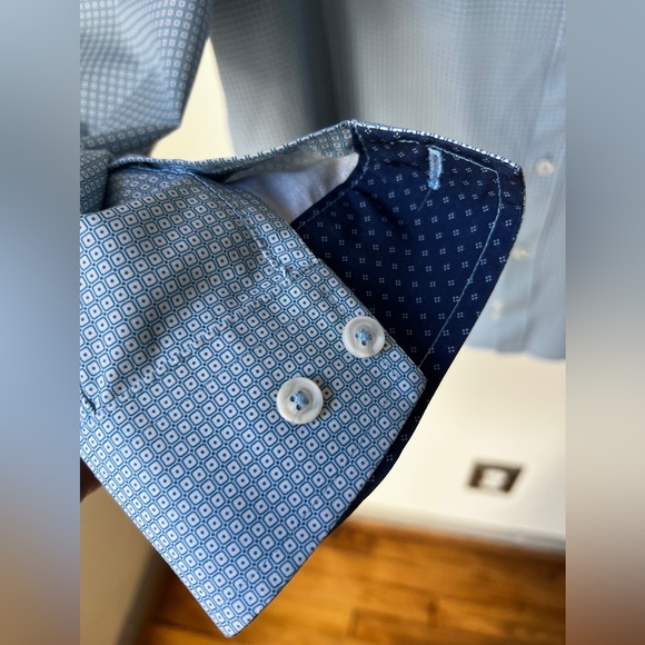 BLUE DRESS SHIRT FOUR WAY STRETCH - Picture 3 of 3